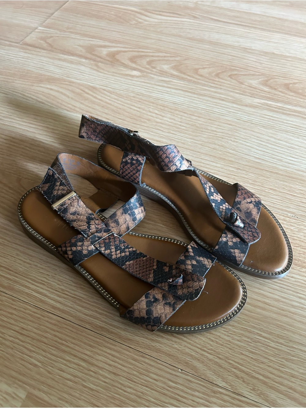 Franco Sarto Glenni Snake Print Strappy Sandals Size 7M